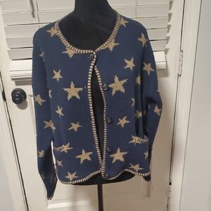 ROMWE Navy Star Cardigan